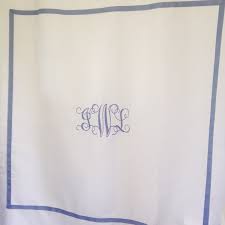 Monogram Shower Curtain Bath Curtain