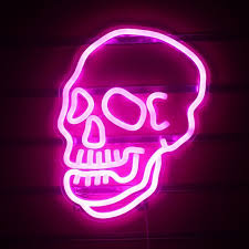 Skull Design Cool Neon Sign Led Wall