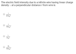 The Electric Field Intensity Due To A