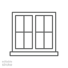 Window Icon Simple Outline Style