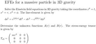 Einstein Field Equations In 3d Gravity