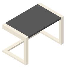 Office Desk Isometric Icon Business