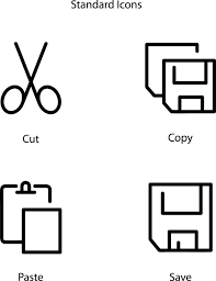 Set Of Simple Flat Copy Paste Icon