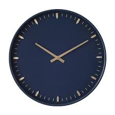 Blue Glass Og Wall Clock