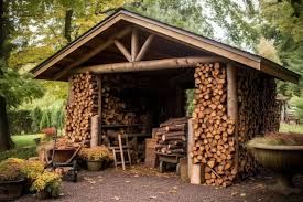 Rustic Firewood Storage Shed