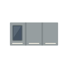Wall Modular Furniture Icon Flat Vector
