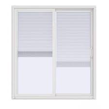 72 In X 80 In V 4500 White Prehung Right Hand Sliding Vinyl Patio Door With Blinds