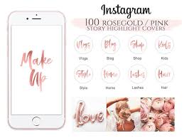 Rose Gold Pink Instagram Highlight