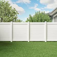 Barrette Outdoor Living Horizontal Fence 6 Ft X 6 Ft Vinyl Privacy Panel Kit White 73045598