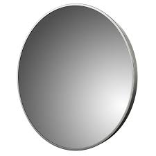 32 Round Wall Mirror In Brushed Nickel