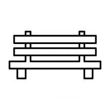 Park Bench Icon For Web Logo App Metal