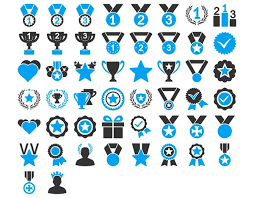 Awards Icons Stock Vector