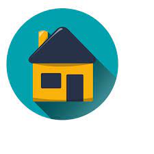 House Round Icon With Drop Shadow Png
