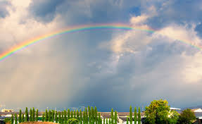 File A Rainbow Appears In The Sky After