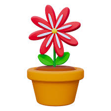 Flower Pot 3d Icon In Png Obj