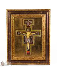 Icon Frame Cross St Francis 21 X 27cm