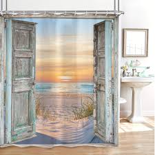 Beach Shower Curtain Temu United States