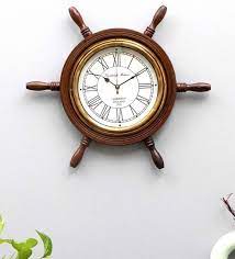 Buy Brown Solid Wood Og Wall Clock