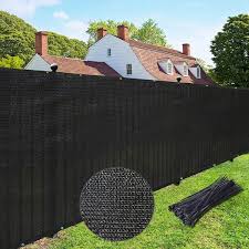 6 Ft X 50 Ft Black 150 Gsm Hdpe Privacy Fence Screen Garden Fence