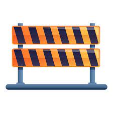 Road Repair Barrier Vector Icon