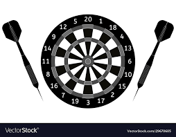 Darts Board And Arrows Black Icon