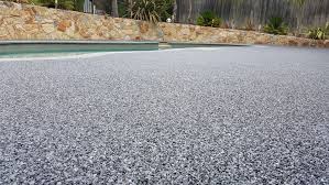Pebble Concrete Overlay Installation