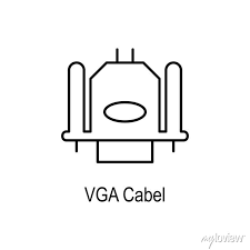 Vga Cable Icon Element Of Computer
