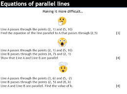 Equations Of Parallel Lines Ticktockmaths