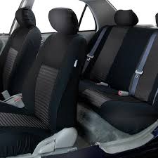 Fh Group Fabric 47 In X 23 In X 1 In Deluxe 3d Air Mesh Full Set Seat Covers Black