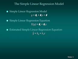 The Simple Linear Regression Model