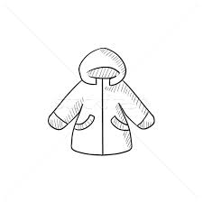 Winter Jacket Sketch Icon Vector