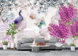 3d Peacock Decorative Wallpapers For