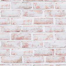 Tempaper Brick White Washed Removable L And Stick Vinyl Wallpaper 28 Sq Ft
