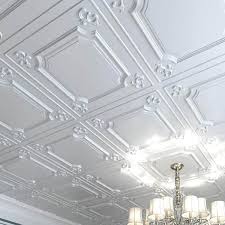 Art3dwallpanels White 2 Ft X 2 Ft Decorative Drop Ceiling Tiles Wainscoting Panels Glue Up 48 Sq Ft Box