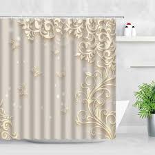 Shower Curtains Style Relief Painting