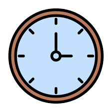 Clock Vector Stall Lineal Color Icon