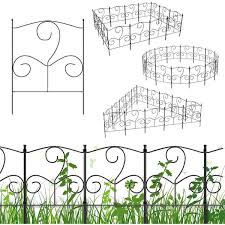 Decorative 16 5 In H X 10 5 Ft L Metal Garden Fence Panels No Dig Fencing Animal Barrier Boarder Rustproof 25 Pack