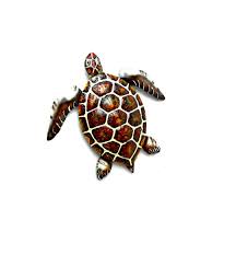 Hand Carved Metal Turtle Wall Art