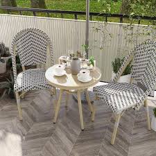 Aluminum Round Outdoor Bistro Set