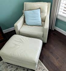 Ashley Leather Lounge Chair Ottoman