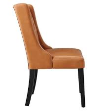 Modway Baronet On Tufted Vegan Leather Dining Chair Tan