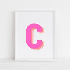 Initial Alphabet Print Baby Letter Art