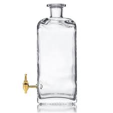 Jar Glass Drink Dispenser With Cork Lid