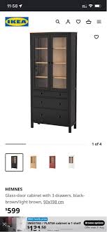 Hemnes Glass Door Cabinet Furniture