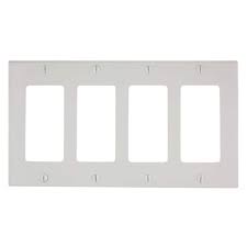Leviton White 4 Gang Wall Plate 1 Pack