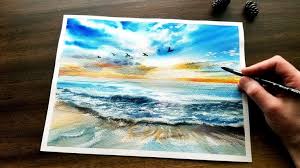 Seascape Painting Tutorial With Photo