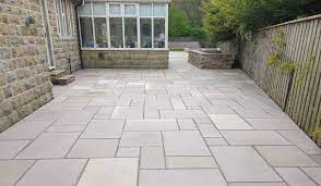 Raj Green Sawn Sandstone Paving Slabs