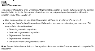 Unrestricted Trigonometric Equation