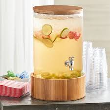 Slim Glass Beverage Dispenser