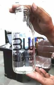 Custom Clear Printed Glass Shake Bottle